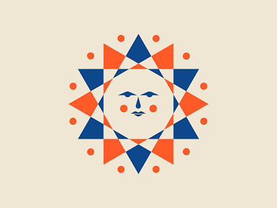 Unamused sun color illustraion shapes summer sun sunny vector