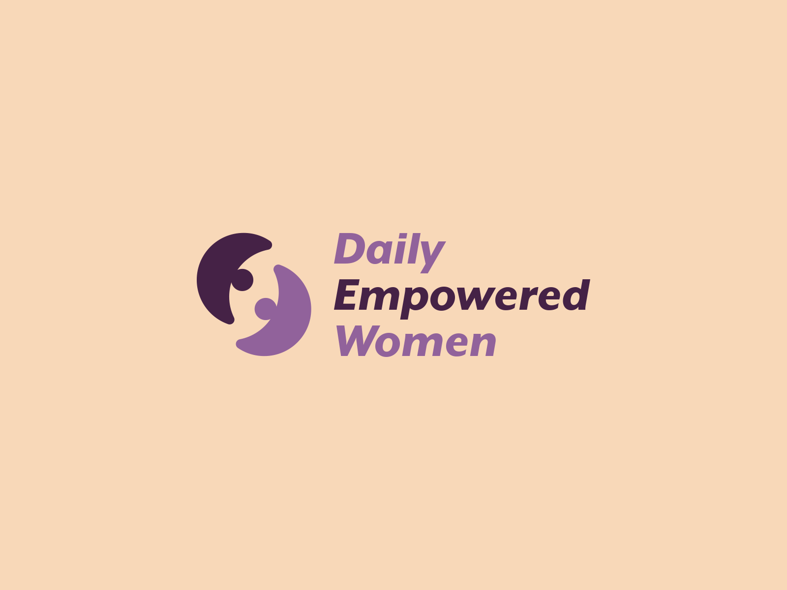 Daily Empowered Women identity lockup logo logodesign mark simple