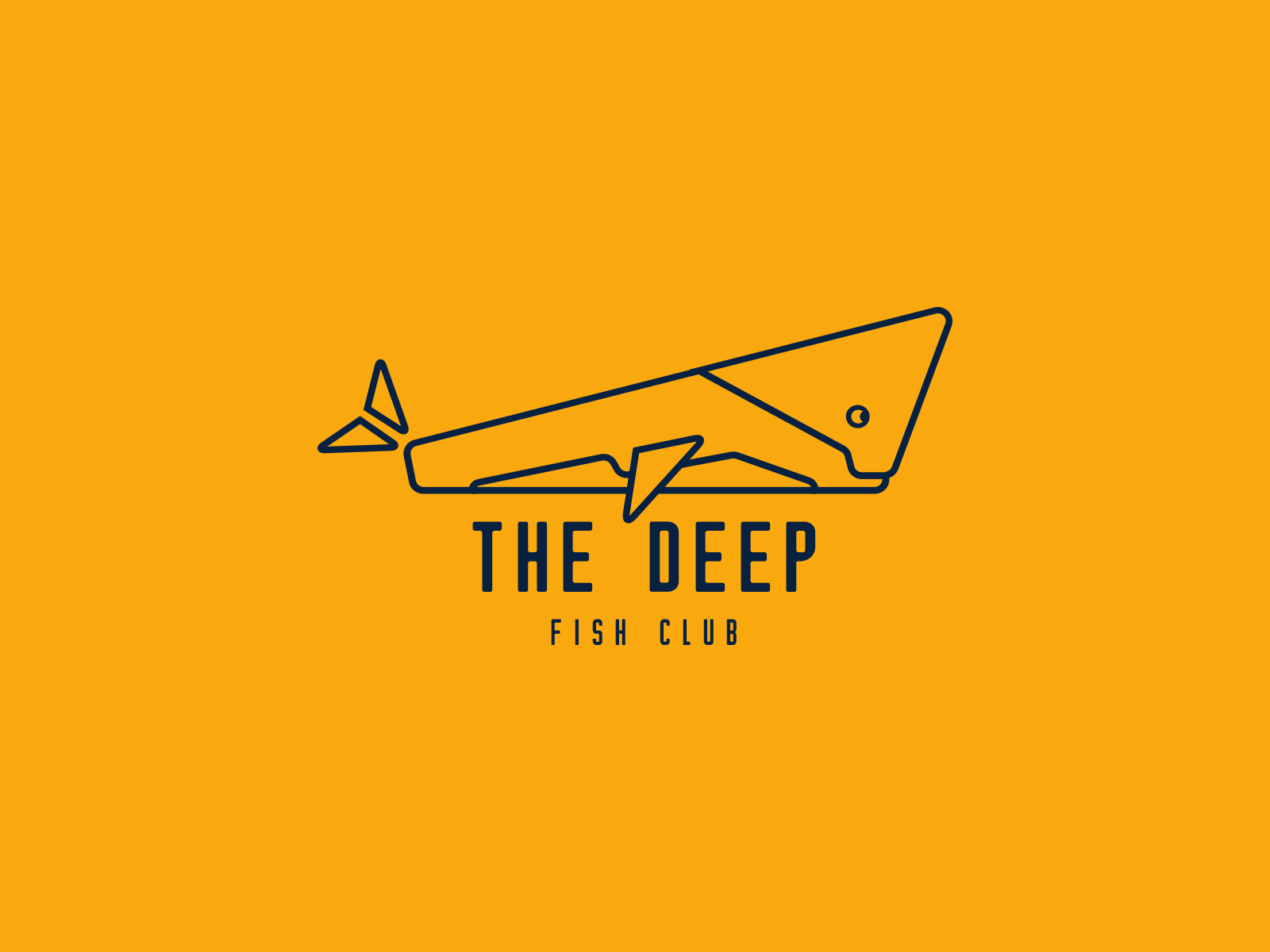 The Deep Fish Club fish identity lockup logo logodesign mark simple