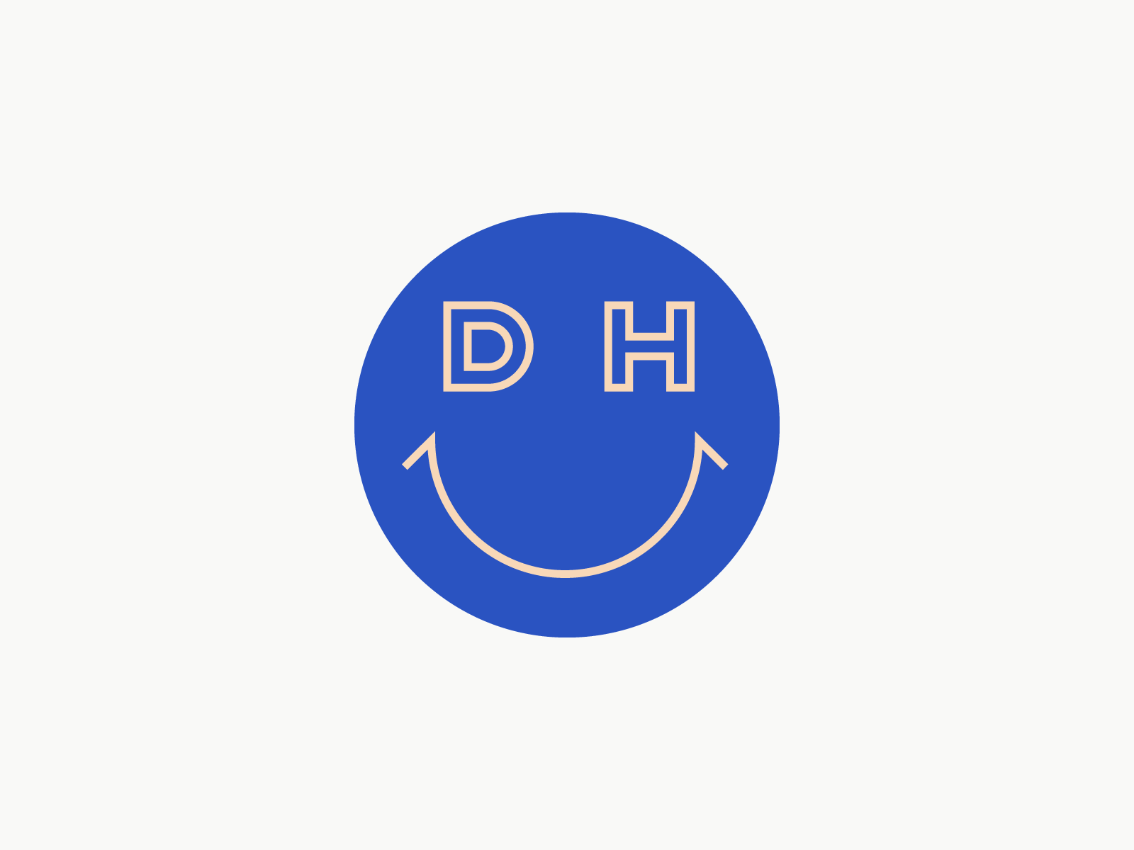 Damian Herrington business circle identity logo mark personal simple smile