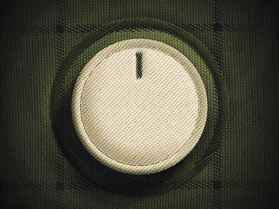 Fabric Dial button dial fabric green interface knob skeuomorph soft texture ui volume