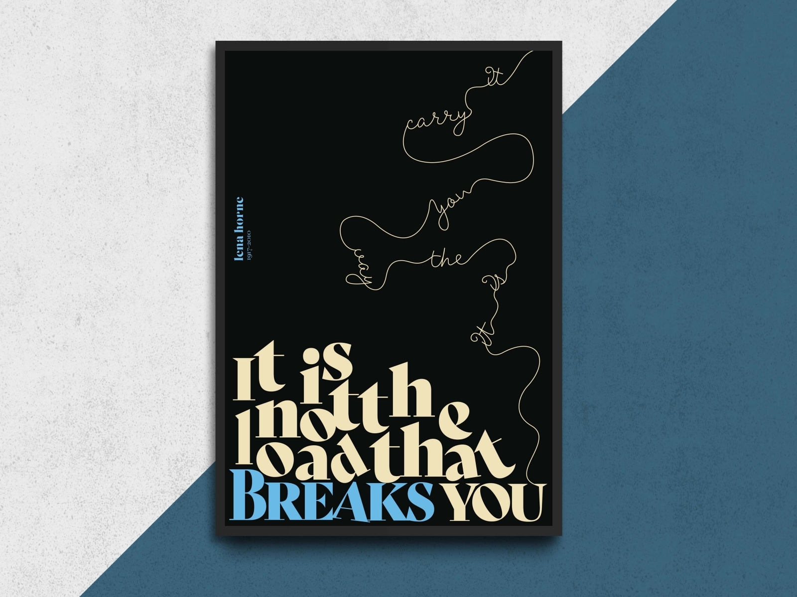 quote poster by Claudia Bastos on Dribbble