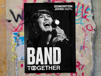 JUNOS – BAND Together band branding campaign festival graphic design grunge music poster rock singer typography