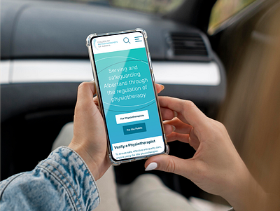 Mobile Landing Page – College of Physiotherapists athletics blue circles government health homepage information architecture interface landing page mobile mockup navigation product designer regulator sport ui ux website design wellbeing wellness