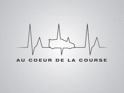 Logo Au Coeur de la Course auto identity illustrator logo race vector
