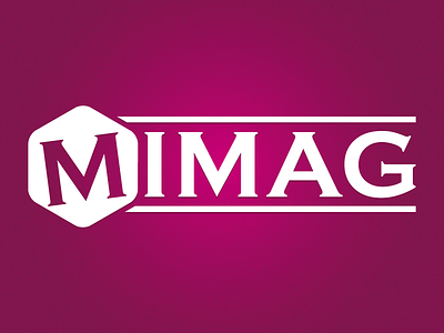 Mimag illustrator logo pink typo