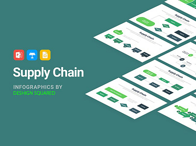 Supply Chain infographics template branding design graphic design icon illustration logo powerpoint presentation supply chain