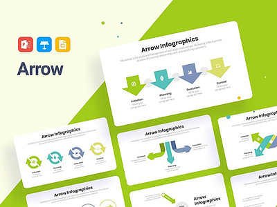 Arrow Infographics arrow branding design graphic design icon illustration logo powerpoint presentation vector