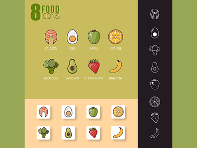 8 Food icons