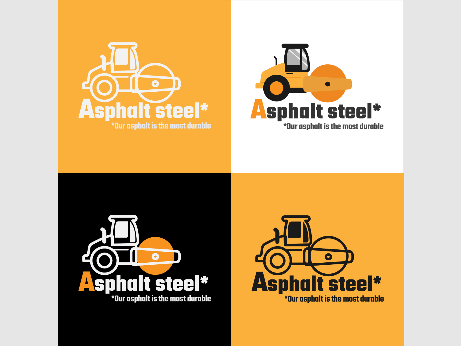 Logo for a construction equipment rental company by Anastasia on Dribbble