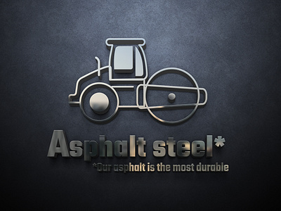 Logo for a construction equipment rental company asphalt asphalt paver black construction logo title