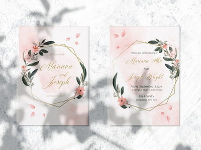 Rustic wedding invitation