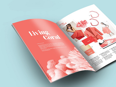 Magazine Layout color coral editorial design fashion graphic design layout magazine design magazine layout