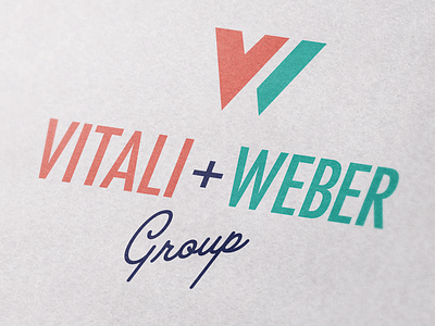 Vitali + Weber Group Logo Design and Branding 50s brand branding executive recruiter fifties graphic design identity logo mad men mid century modern retro script vintage
