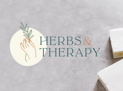 Massage Therapy Logo Design acupucture branding hand herb herbalist logo massage therapist massage therapy new jersey