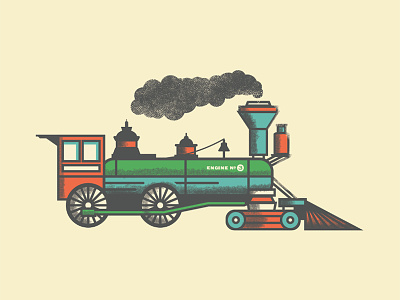 Choochoo illustration nashville texture train vector