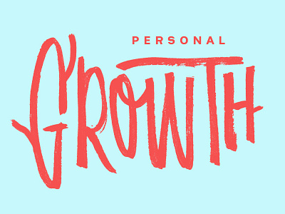 Personal Growth brush script lettering
