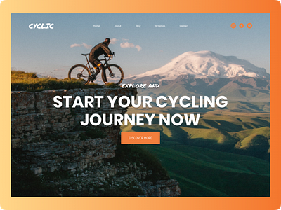 CYCLIC: Cycling Tour Website bicycle cycling dailyui ecommerce site ecommerce ui figma mockup ui uidesigner uiux uiux designer ux webdesign website website ui webui