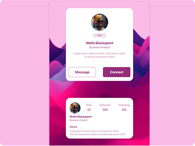 Profile Card UI adobe xd branding card ui dailyui design figma illustration logo mobile ui profile card component profile card ui profile card ui design profile cards design ui uidesigner uiux user interface designer user profile ux xd