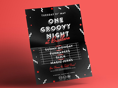 One Groovy Night bricklane funk groovy london music poster
