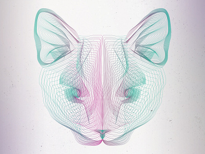 Cat Wireframe cat illustration poster wireframe