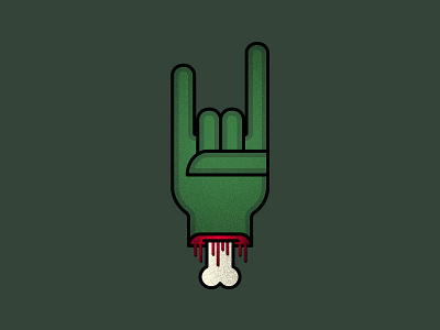 Metal Zombie Hand icon illustration metal rock. zombie