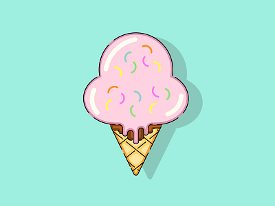 Ice cream ice cream icon illustration