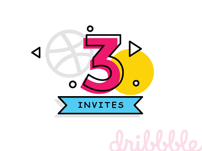 3 Dribbble Invite to Giveaway