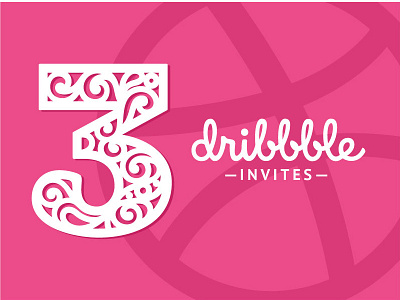 3 Dribbble Invite to Giveaway branding creative debut design free gradient illustration logo typography vector website
