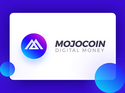 Mojocoin logo bitcoin blockchain branding capital crypto identity logo logotype