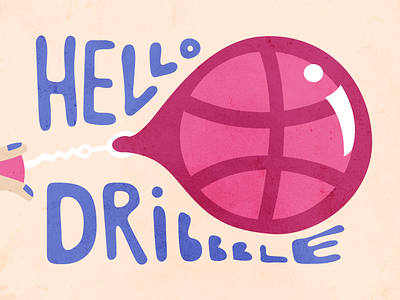 Hello Dribbble! design dribbble hello illustration