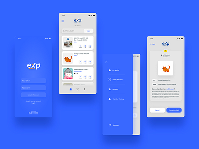 Real Estate on the Blockchain app app design blockchain blue design ios real estate
