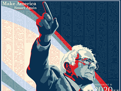 Make America Smart Again - Bernie Sanders poster bernie design illustration political poster design