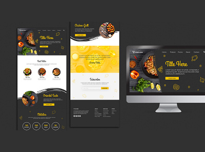 Restaurant Web Design landing page design ui ui ux design web design