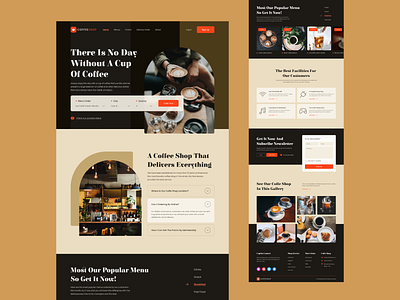 Coffeeshop Website Design coffeeshop website design coffeeweb cofffeeshop custom web design landing page design ui ui ux ui ux design web design website design