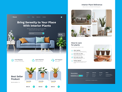 Plant Shop Web Design custom web design landing page design plant shop plant shop web design plnat ecommerce ui ui ux ui ux design web design