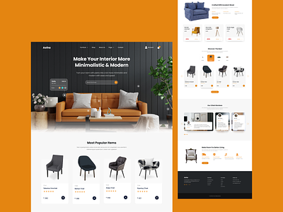 Furniture Store Web Design astha furniture store web design custom web design furniture store furniture store web design furniturestoreweb landing page design ui ui ux ui ux design web design