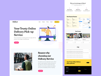Modern Shipping Delivery custom web design delivery delivery landingpage delivery web design landing page design modern shipping delivery shipping shipping delivery ui ui ux ui ux design web design