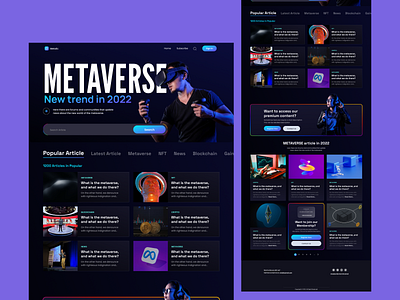 Metaverse Article & Blog Web Design