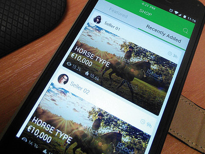 Horse UI app design mobile app ui user interface