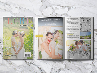 Irish LGBT Weddings Issue 06 article layout illustrator indesign magazine wedding advert weddings