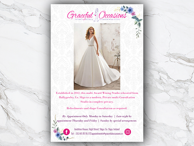 Graceful Occasions article layout illustrator indesign magazine wedding advert weddings
