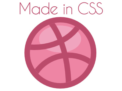 Made In Css css css dribbble logo css3 dribbble logo made in css