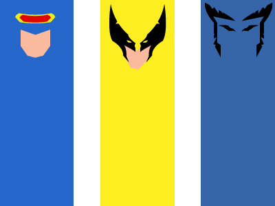 Xmen Part One beast comic book character cyclops heroes minimal superheros wolverine xmen