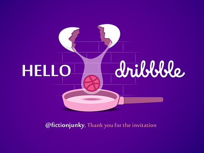 Hello Dribbble! debut first shot flat design illustration ui