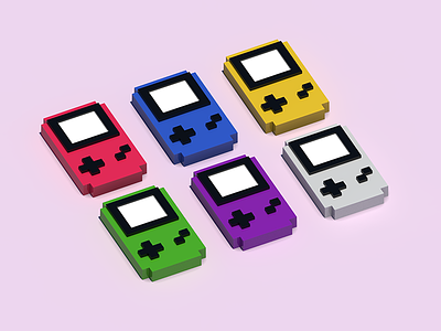 DailyUI #129 3d 8bits art colors flat gameboy image isometric perspective pixel trend voxel