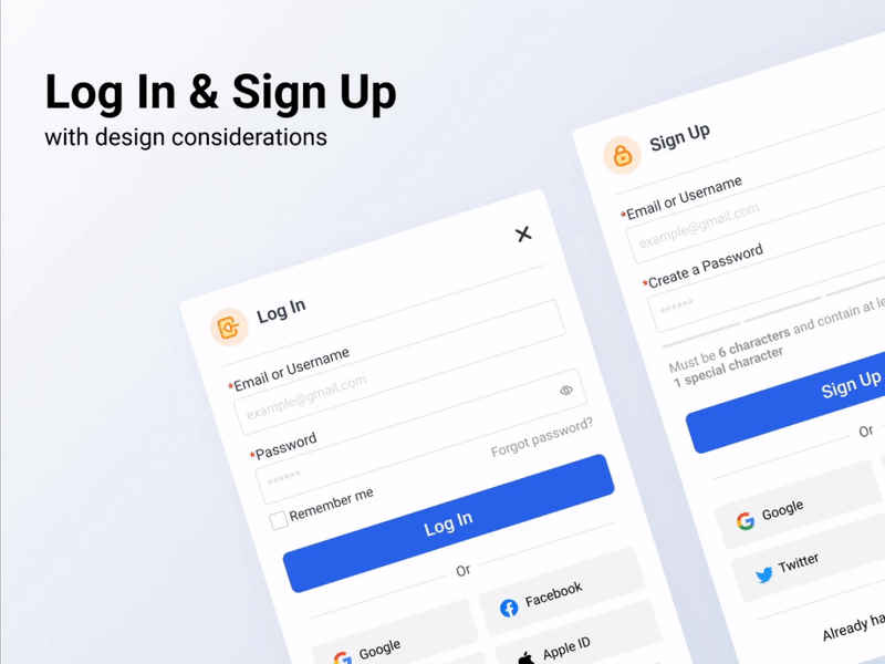 Log In & Sign Up 01 1 animation challenge daily 001 daily ui daily ui daily ui 001 design graphic design illustration interface log in login prototype register sign up ui userinterface ux