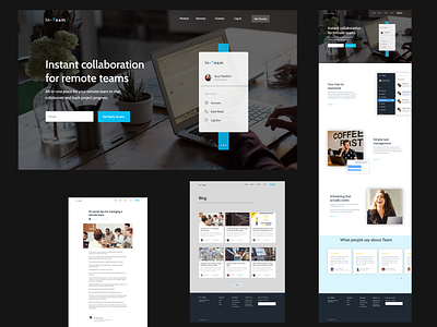 In Team - remote team application blog blog design blogger design figma graphic design remote team web design web developer webflow