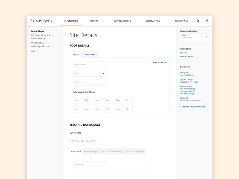 Sales Workflow minimal ui clean ui salesforce redesign sales workflow solar dashboard