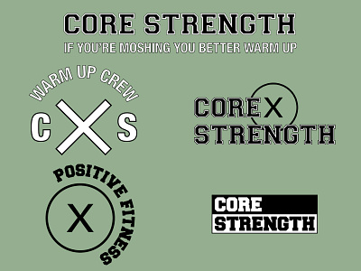 Core Strength branding free typefaces are cool as hell gross hardcore logos youth crew